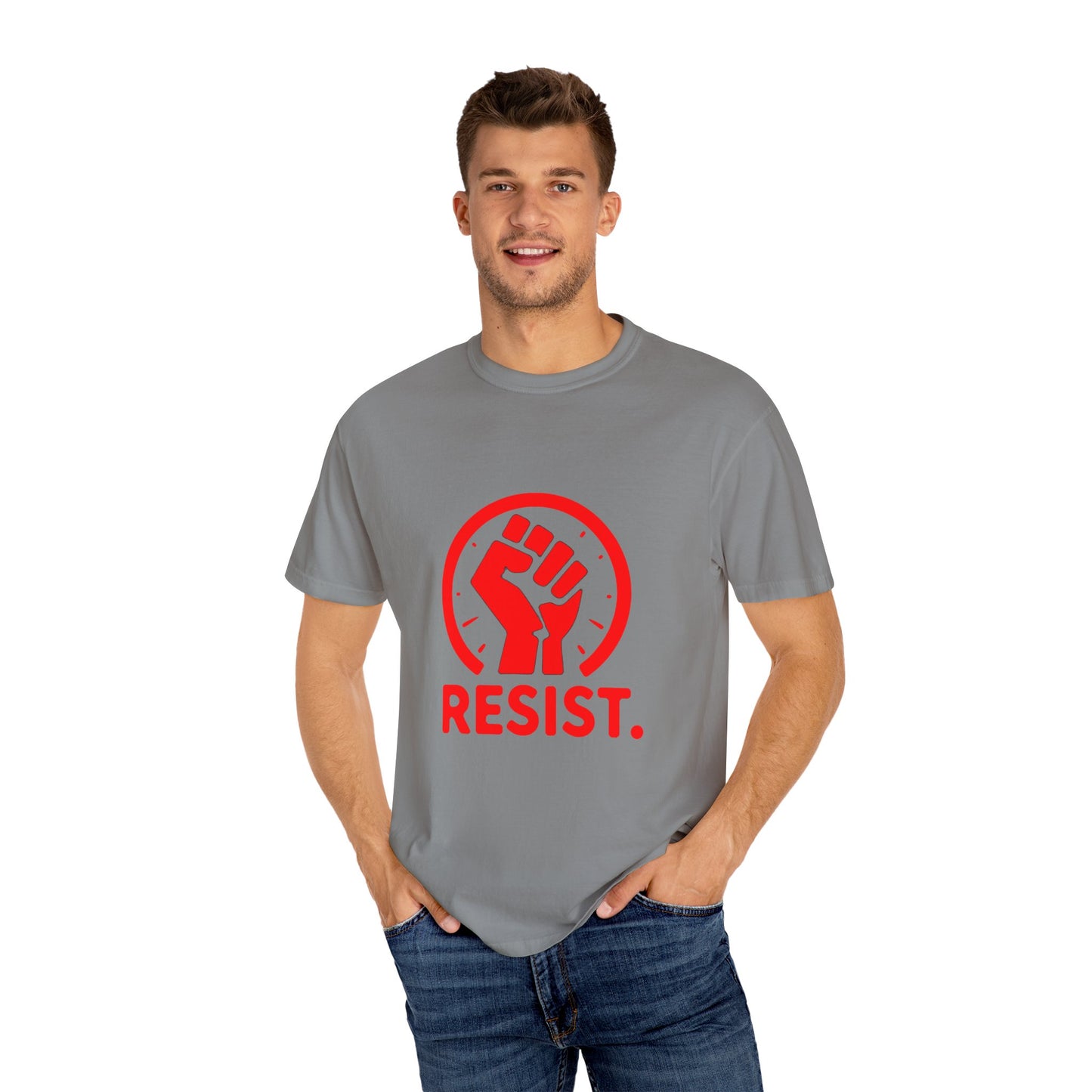 Unisex Garment-Dyed Cotton T-Shirt - "RESIST"