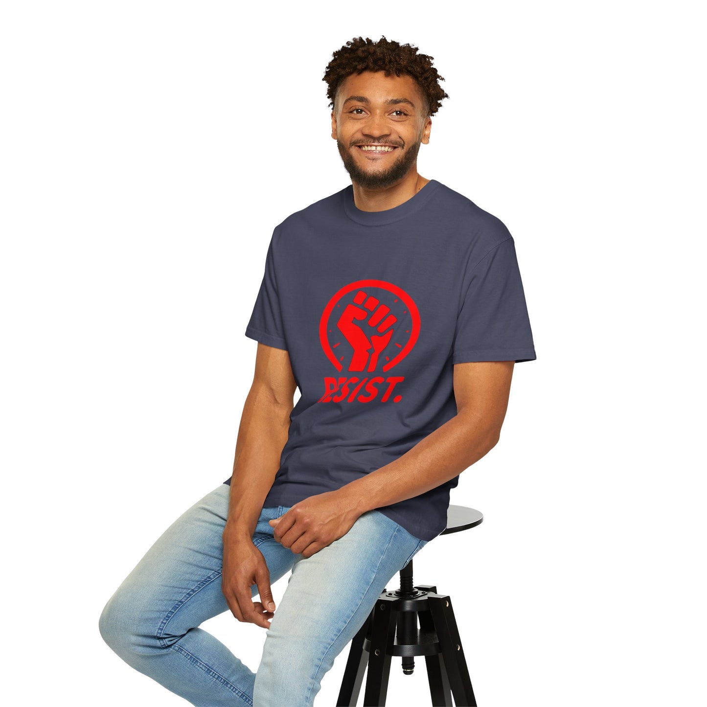 Unisex Garment-Dyed Cotton T-Shirt - "RESIST"