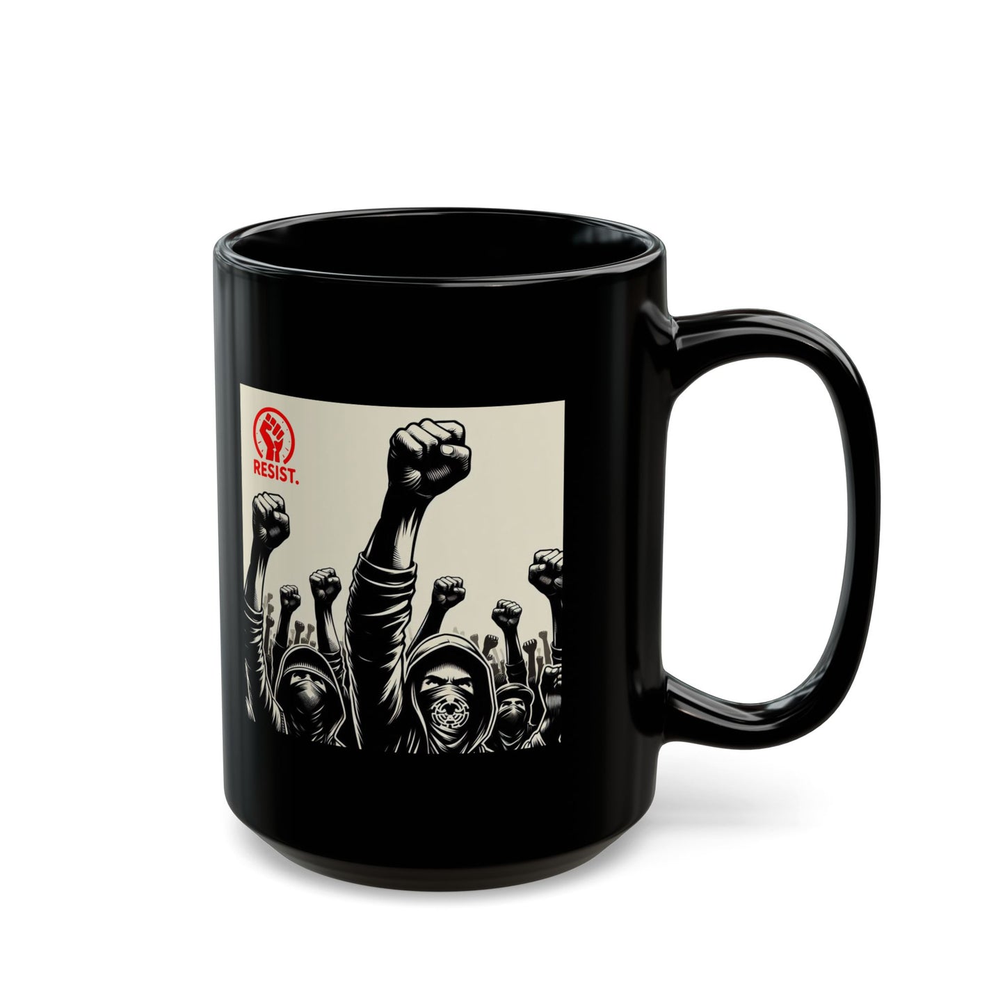 Resistance Mug - Black Ceramic Mug - 15oz