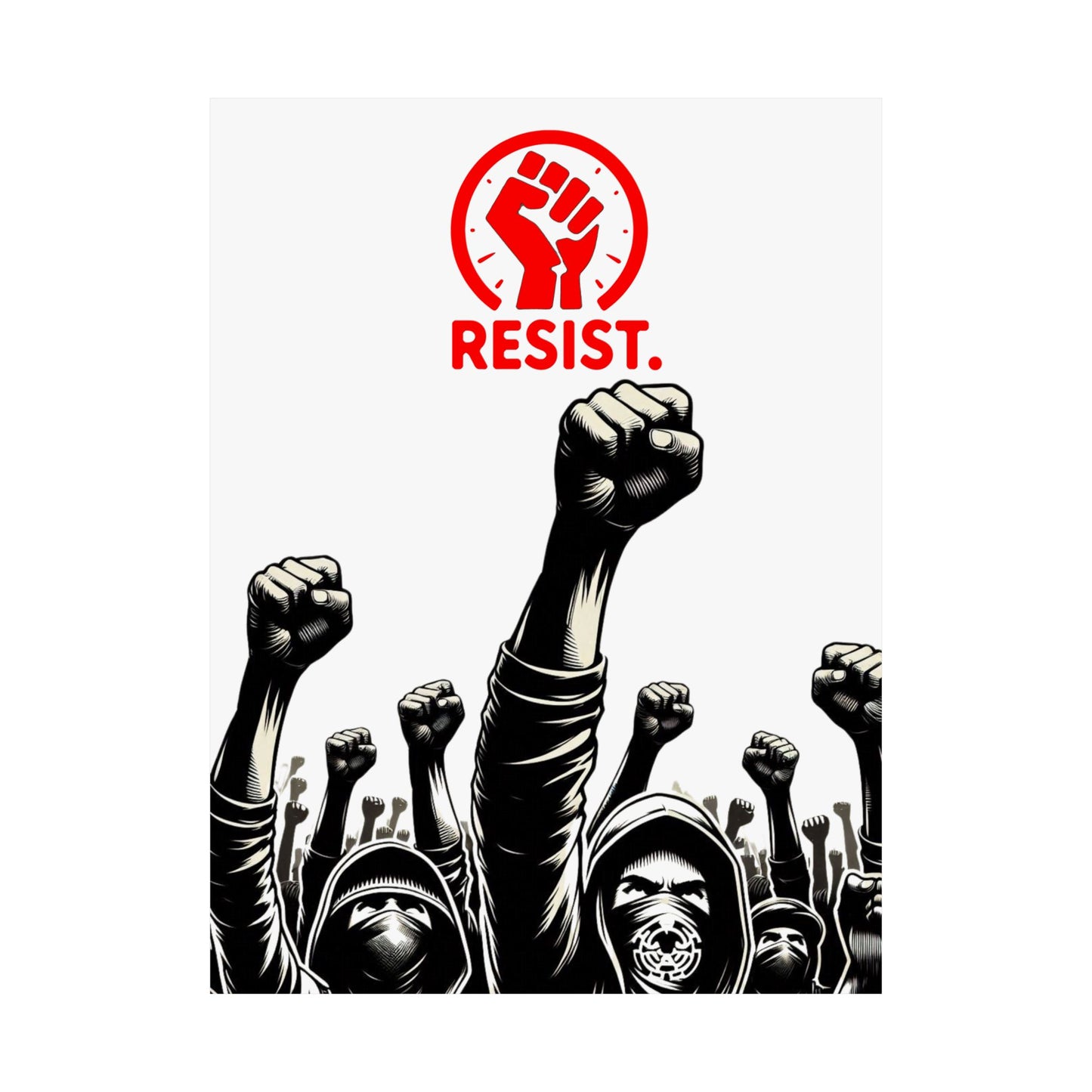 Resistance Matte Vertical Poster - 'RESIST.'