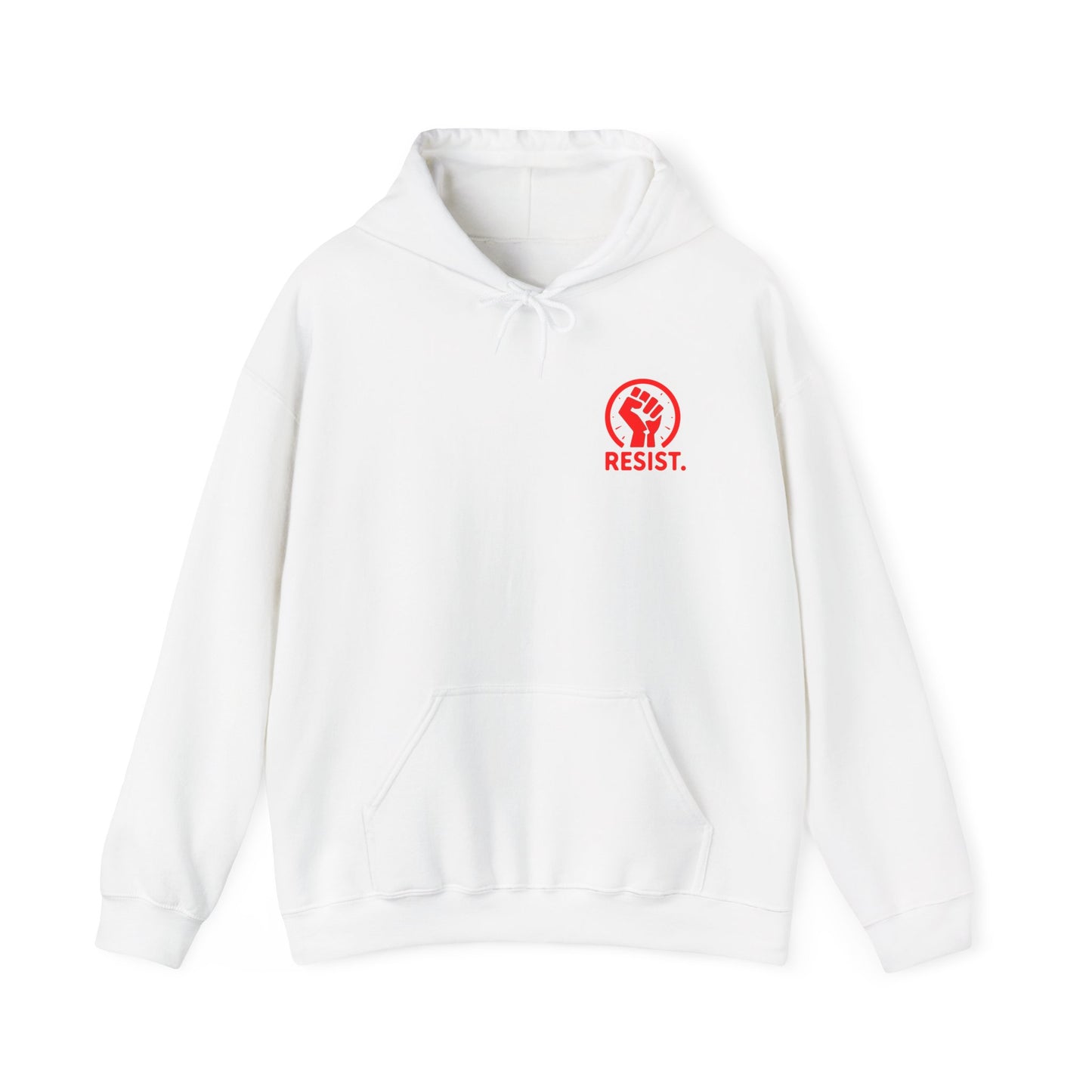 RESIST. Unisex Hooded Sweatshirt - Small Front Logo