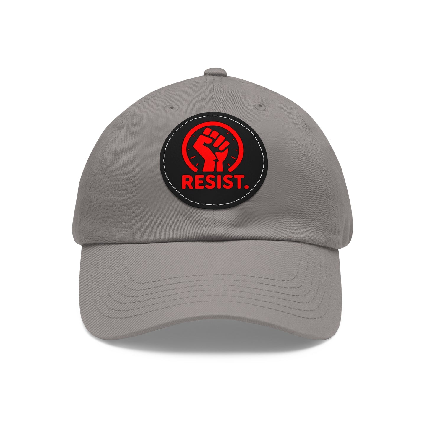 'Resist' Dad Hat with Leather Patch - Stylish Protest Accessory