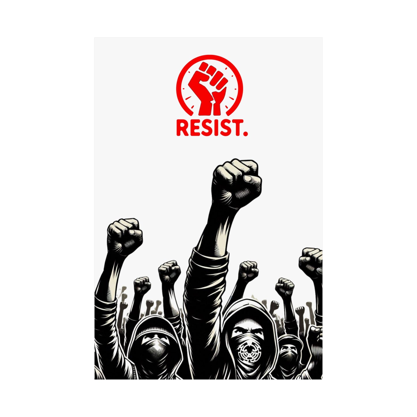Resistance Matte Vertical Poster - 'RESIST.'