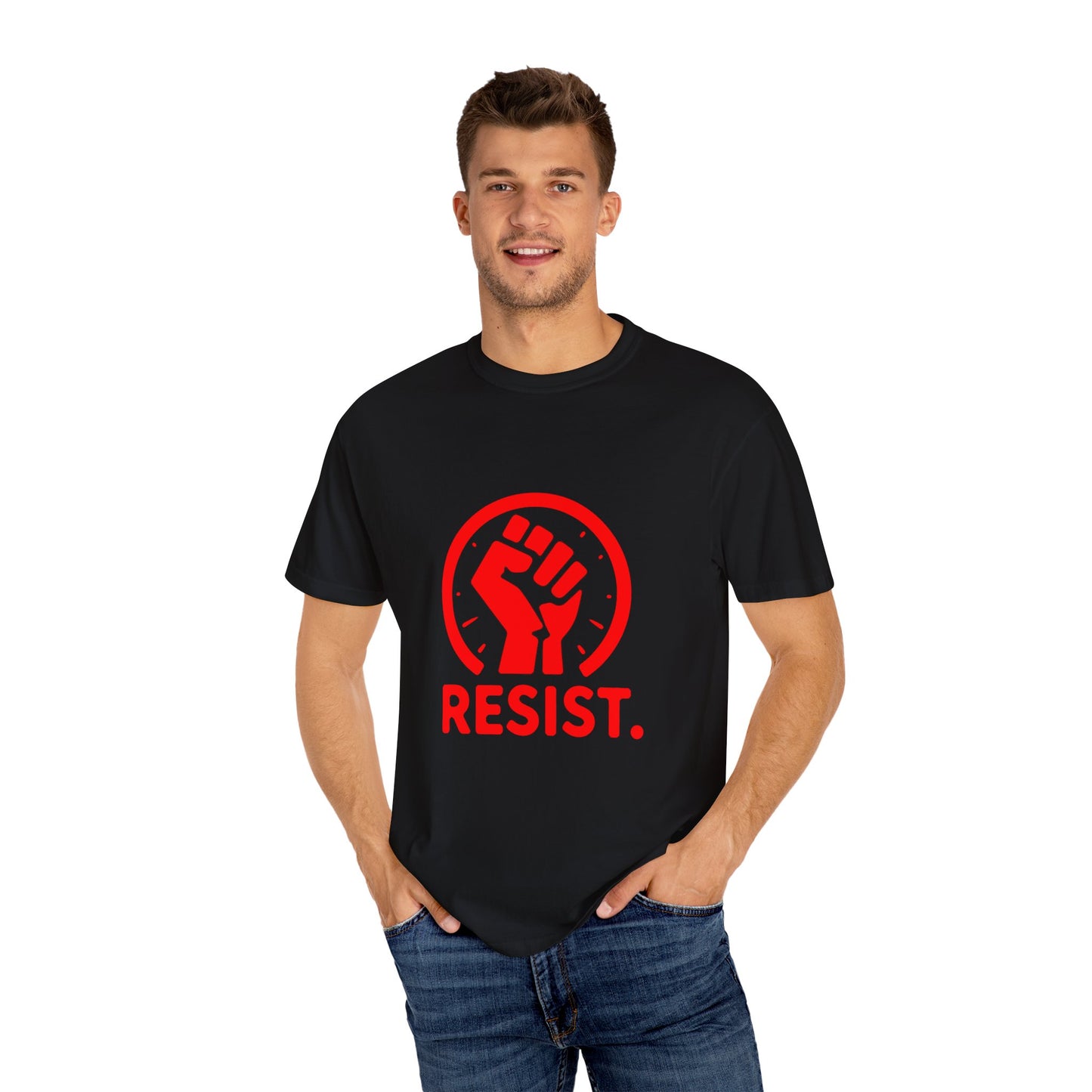 Unisex Garment-Dyed Cotton T-Shirt - "RESIST"