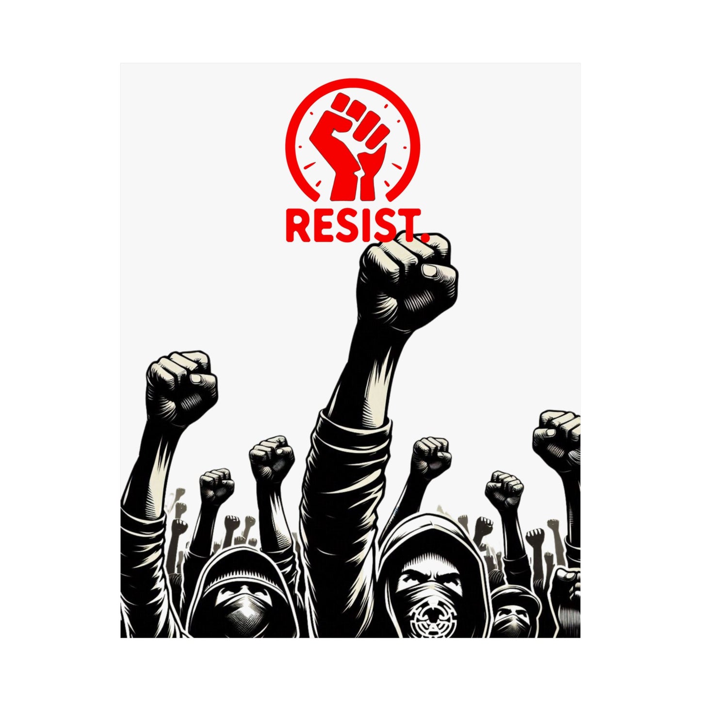 Resistance Matte Vertical Poster - 'RESIST.'