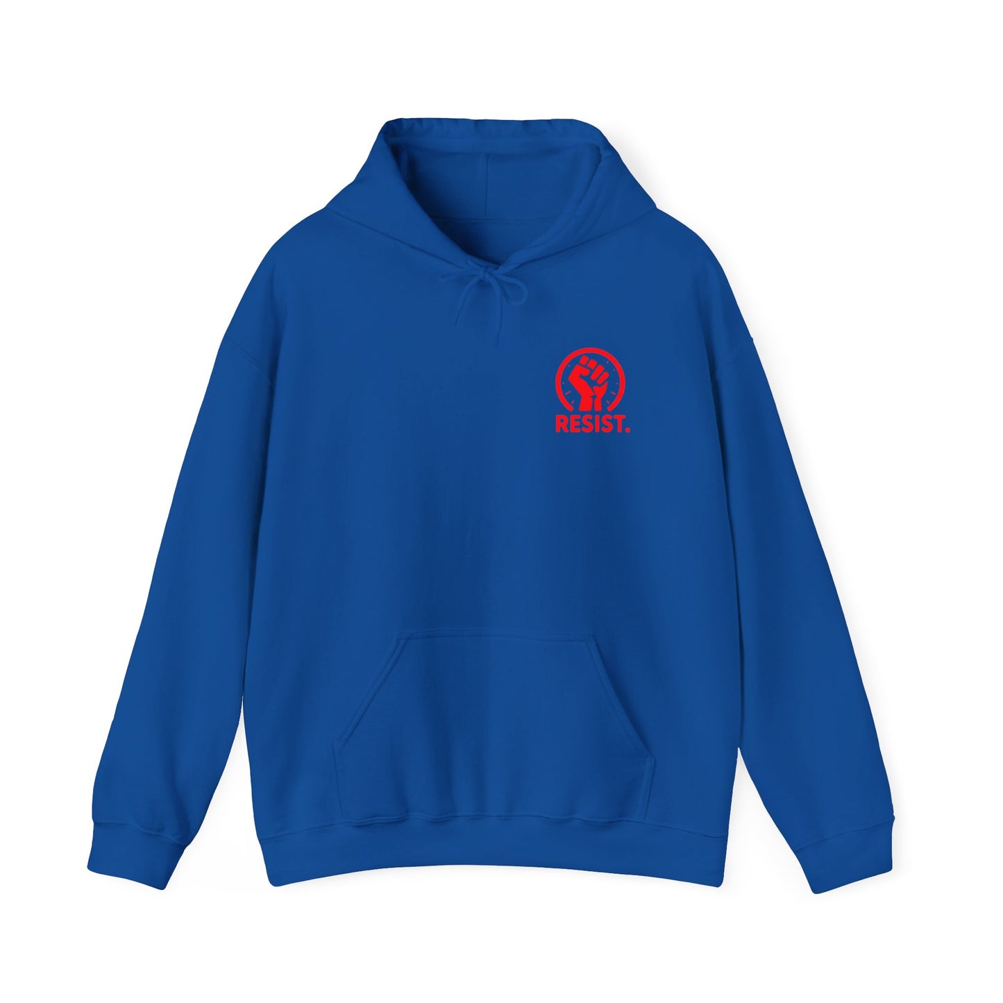 RESIST. Unisex Hooded Sweatshirt - Small Front Logo