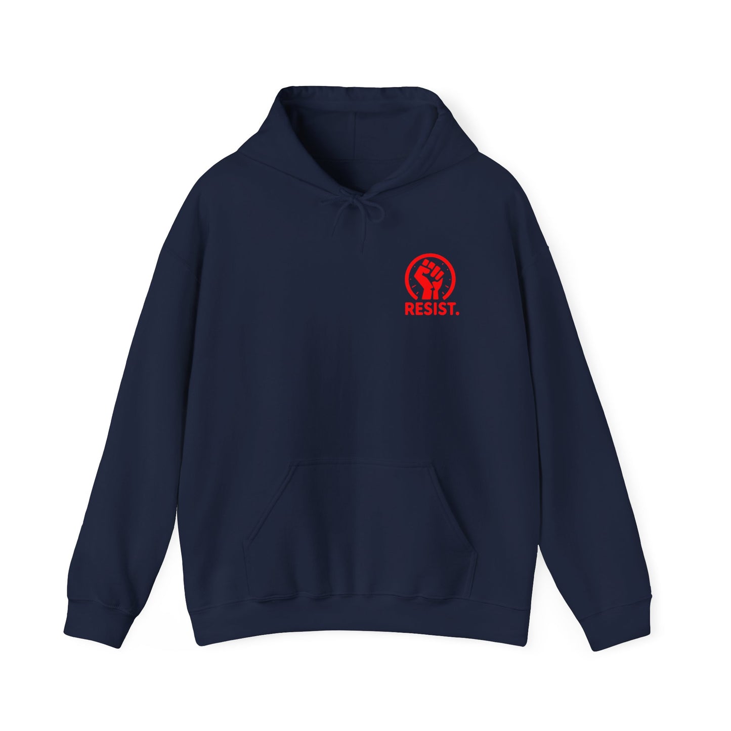 RESIST. Unisex Hooded Sweatshirt - Small Front Logo