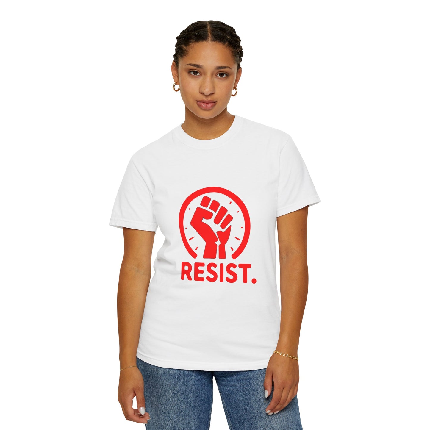 Unisex Garment-Dyed Cotton T-Shirt - "RESIST"