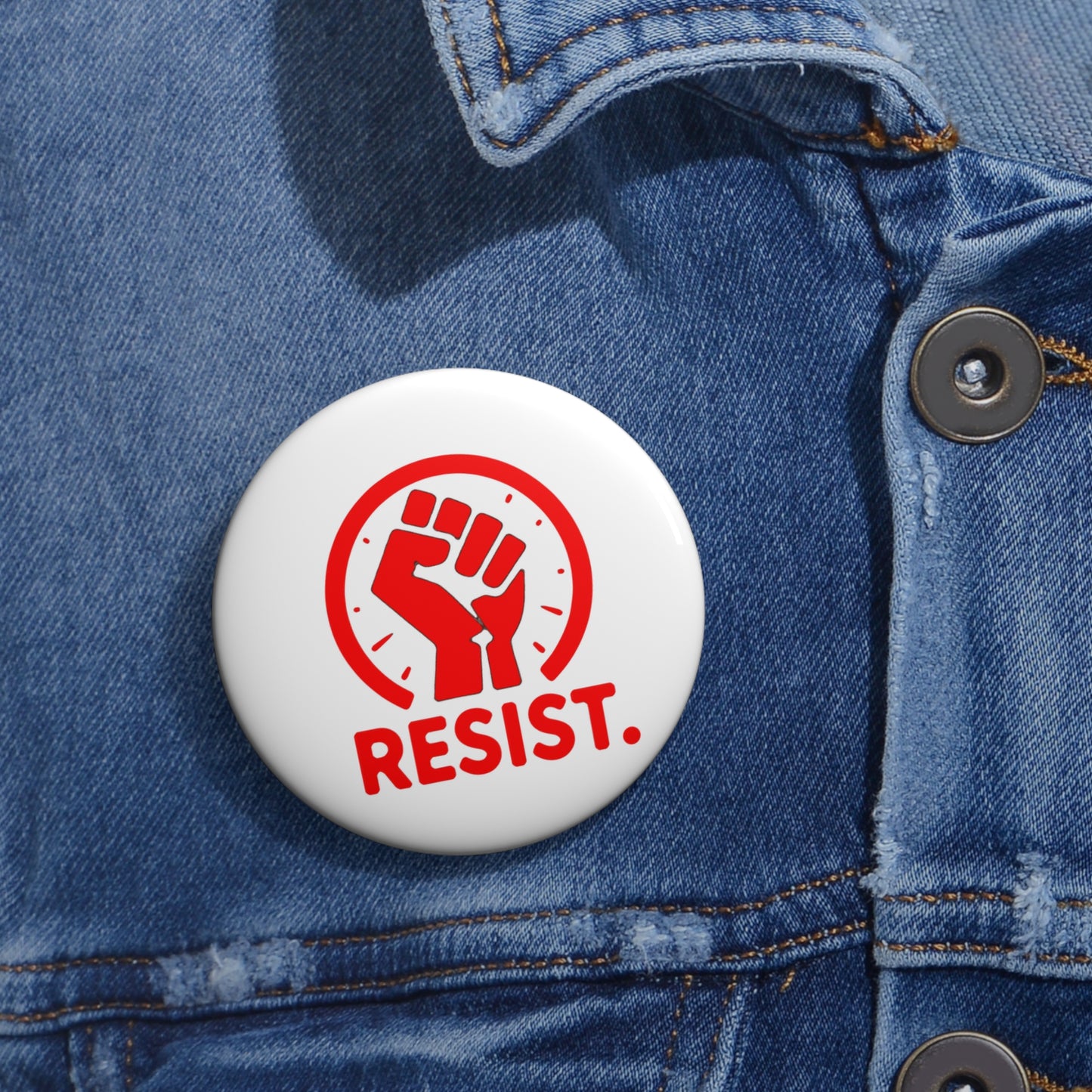 White Resist Pin Buttons - Support The Resistance!