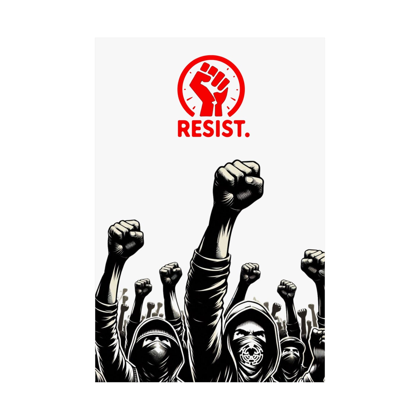 Resistance Matte Vertical Poster - 'RESIST.'