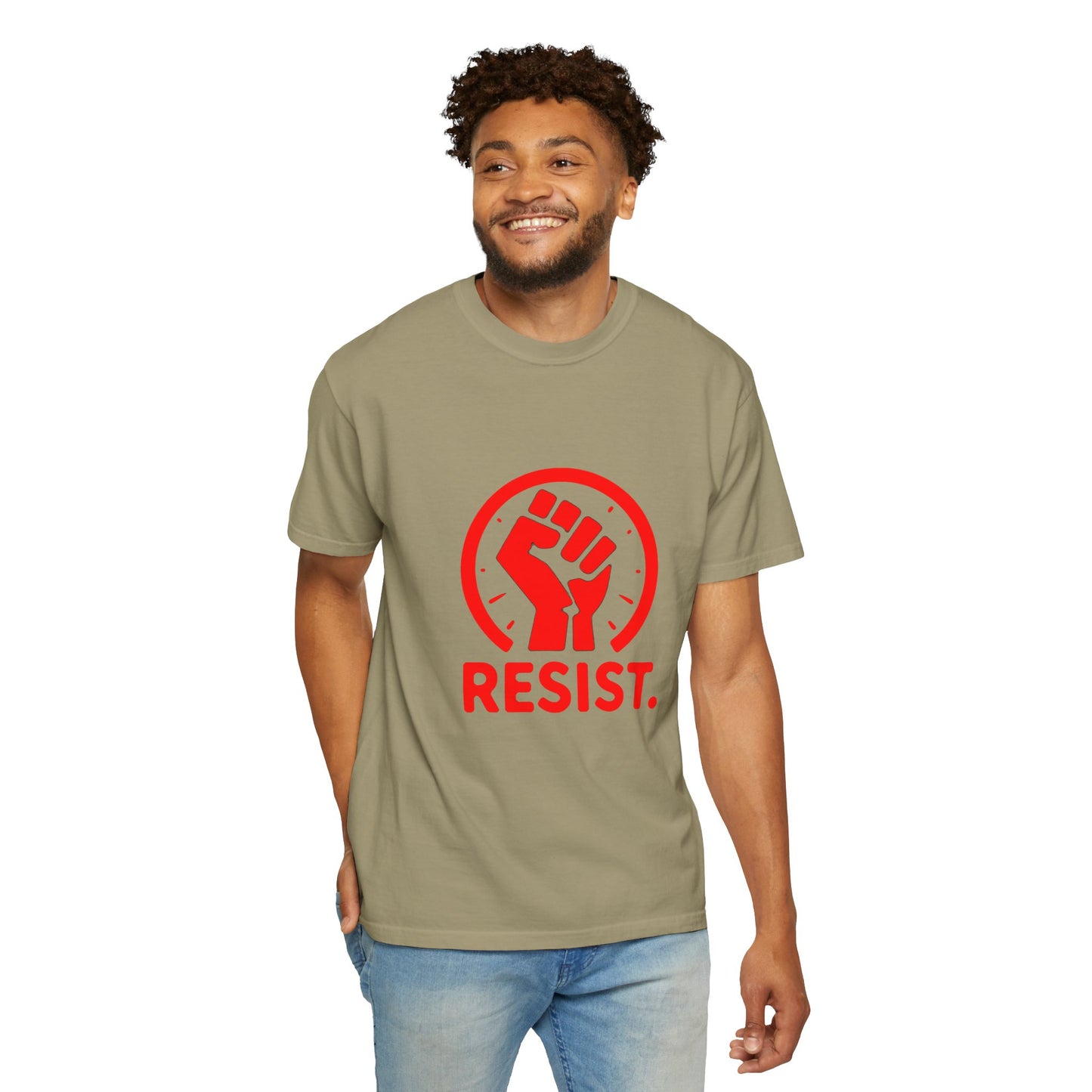 Unisex Garment-Dyed Cotton T-Shirt - "RESIST"
