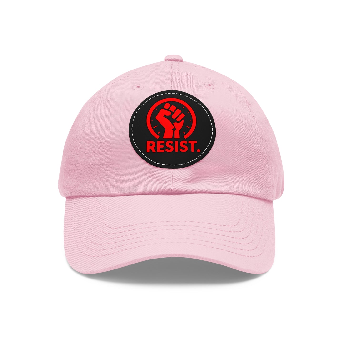 'Resist' Dad Hat with Leather Patch - Stylish Protest Accessory